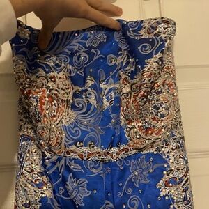 Embellished Blue red and white jumpsuit